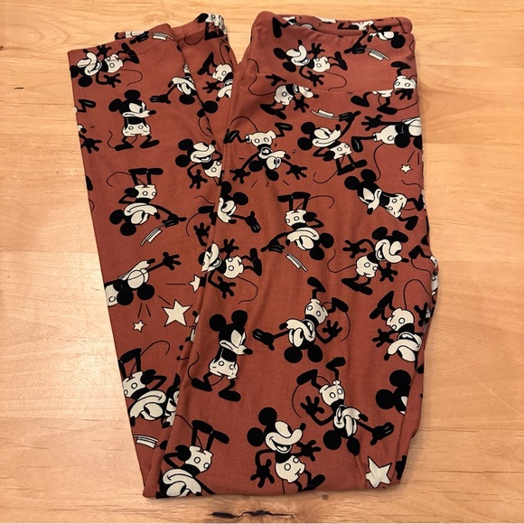 Mickey Mouse Olde Time Vintage Leggings One Size LuLaRoe - Picture 4 of 8
